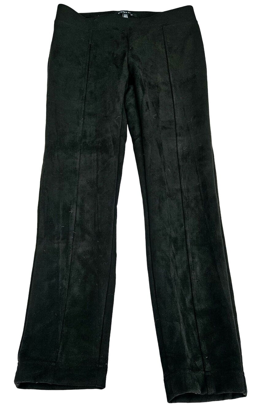 Andrew Marc Womens Pants Black Size Small Polyester Blend Pullon Stretch